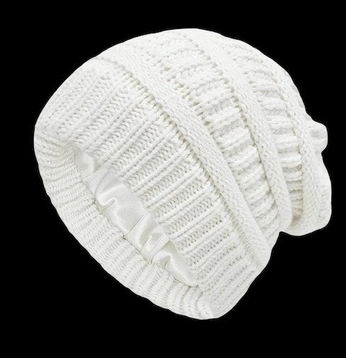 Satin Lined Knitted Brimless Beanie