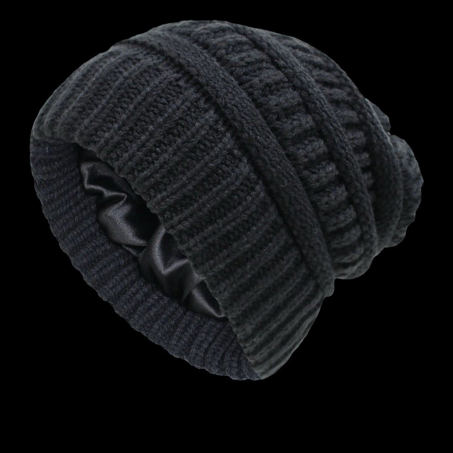 Satin Lined Knitted Brimless Beanie